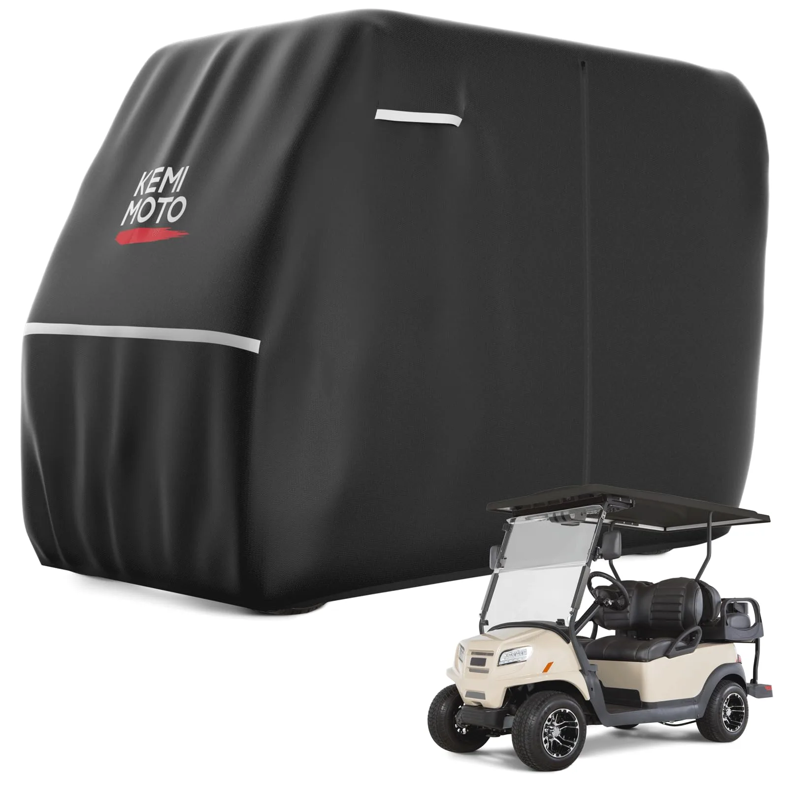KEMIMOTO B1407 600D Golf Cart Cover for 2-4 Passengers