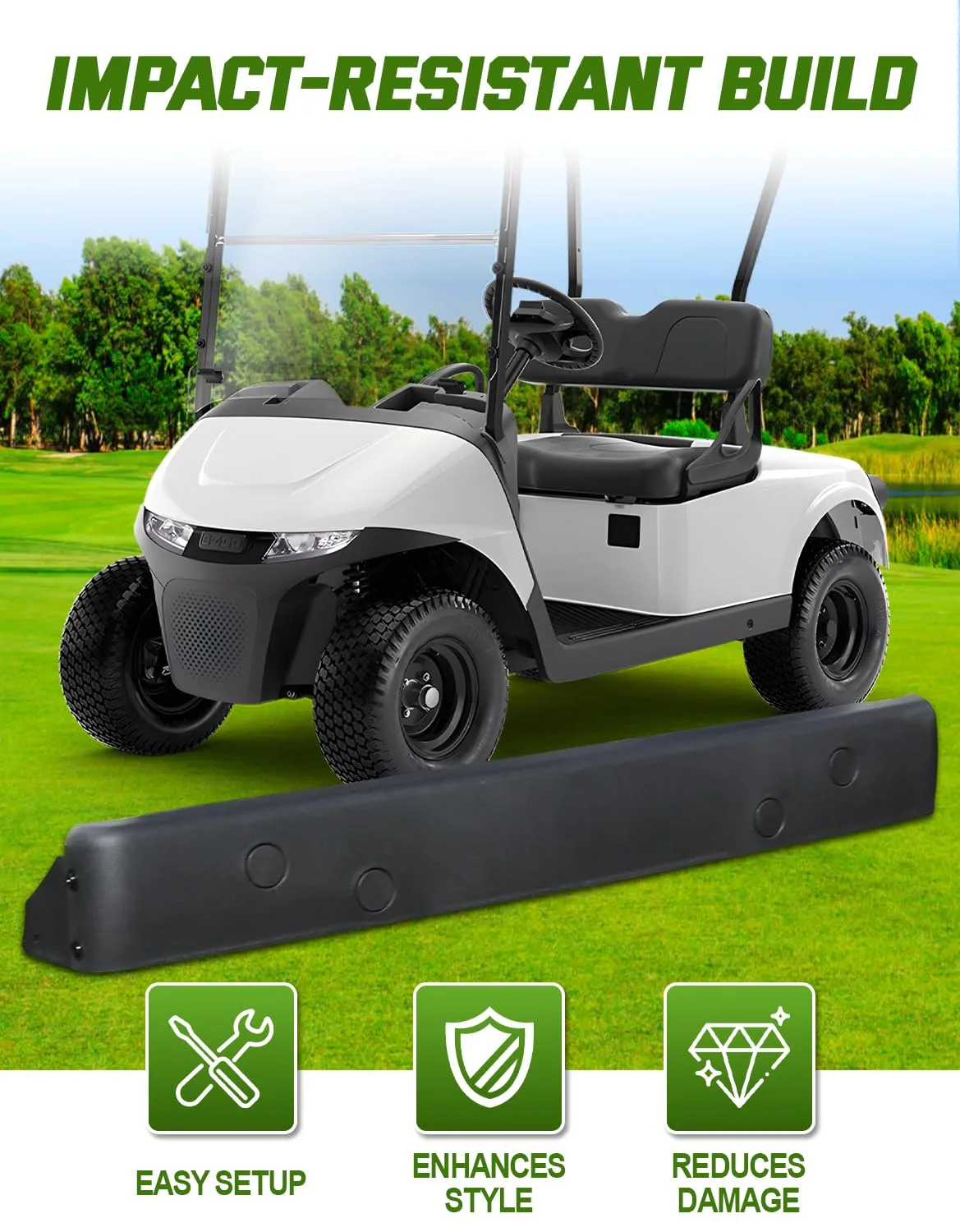 CYOOYC Rear Bumper for E-Z-GO TXT 2000-2025 image 3