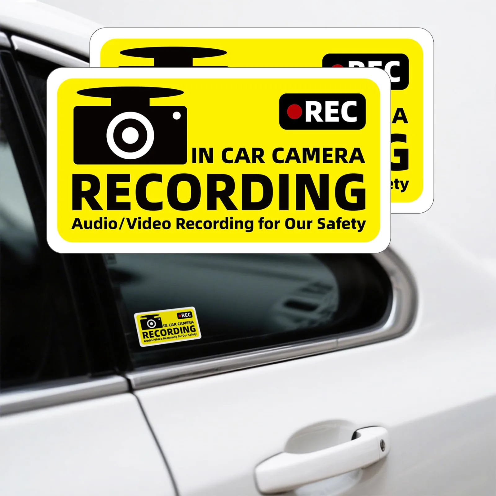 Roykaw Dash Cam Recording Warning Stickers image 3