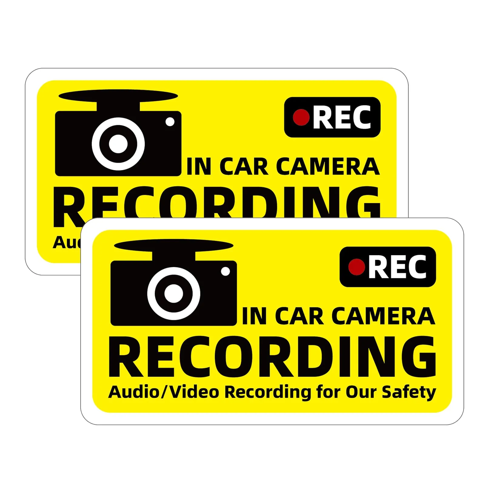 Roykaw Dash Cam Recording Warning Stickers