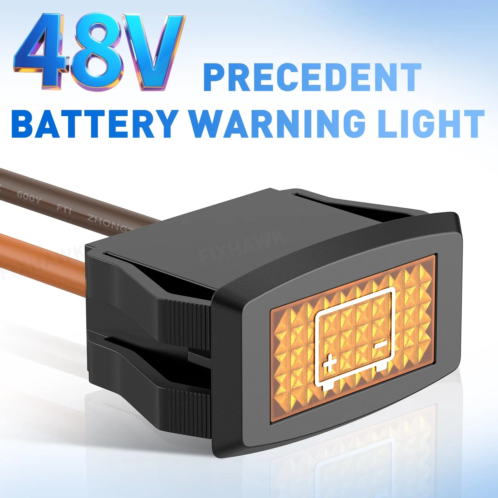 FIXHAWK 48V Battery Warning Light for Club Car Precedent image 3