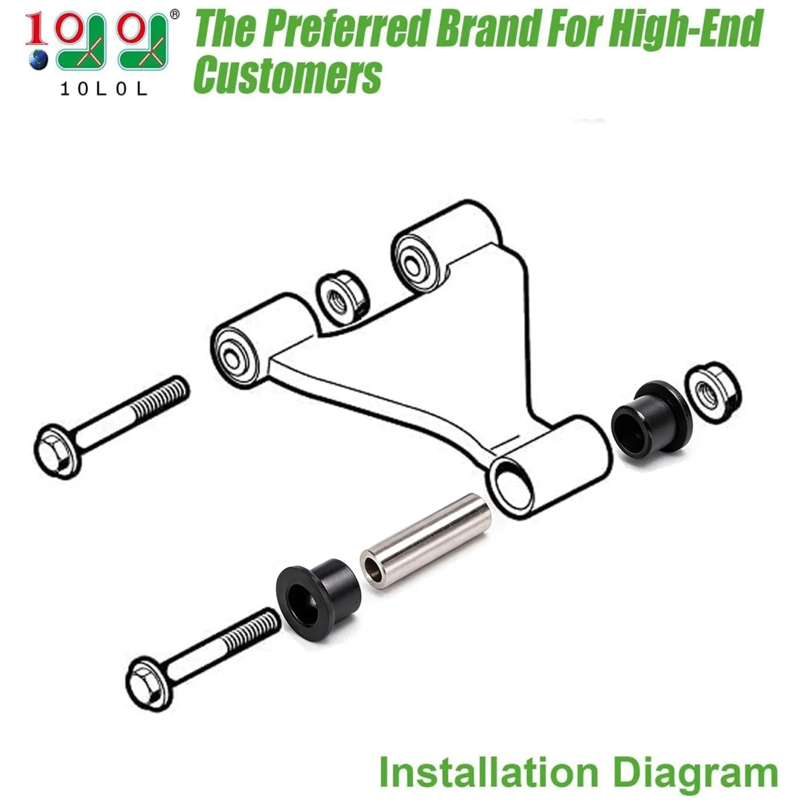 10L0L A-Arm Carrier Tube Bushing Kit for E-Z-GO RXV 2008-Up - 602085 image 2