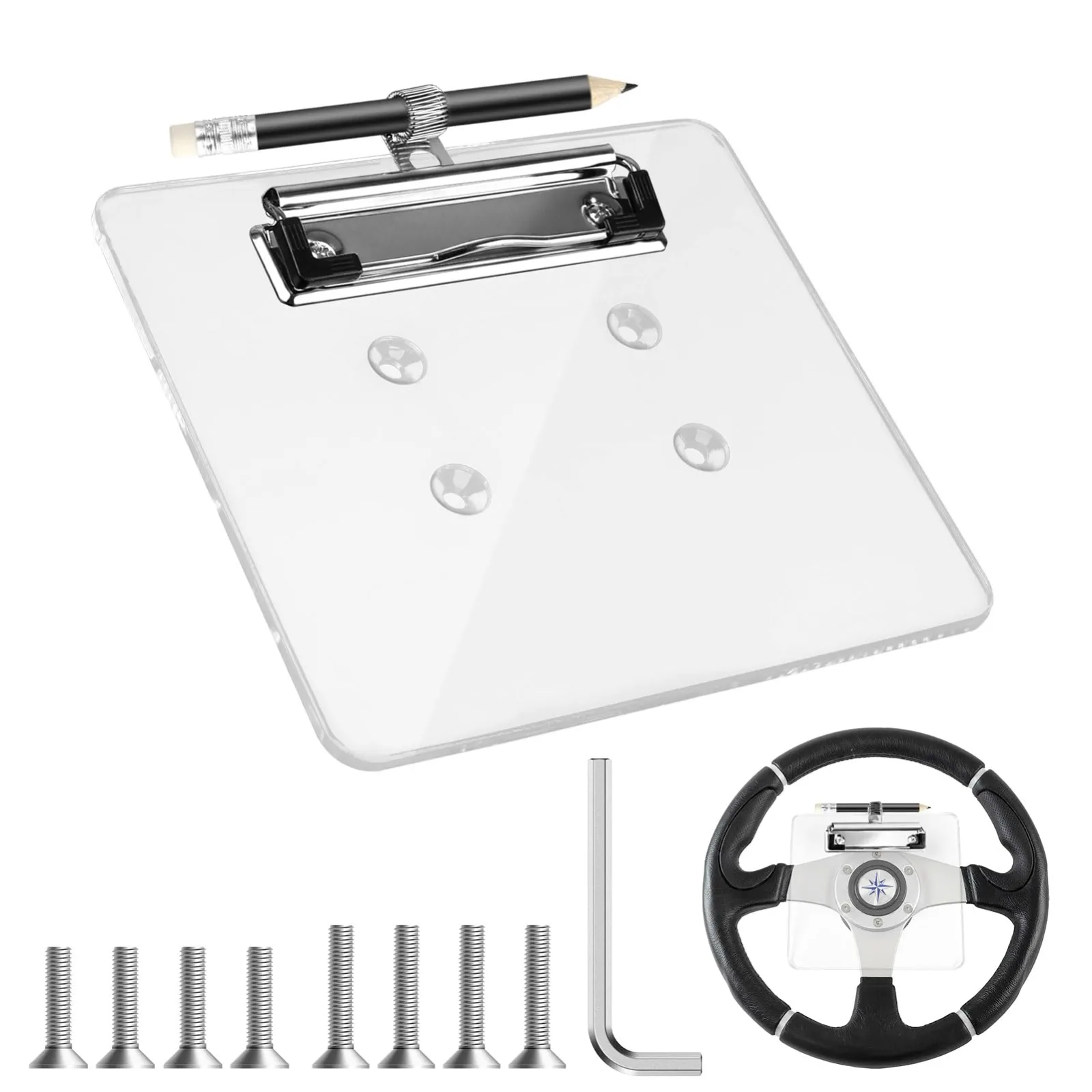 Archerest Golf Cart Steering Wheel Scorecard Holder