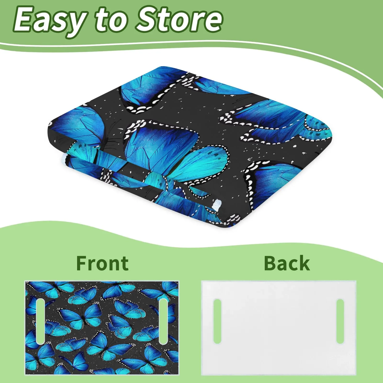 Tiveruda Blue Butterflies Golf Cart Seat Cover image 4