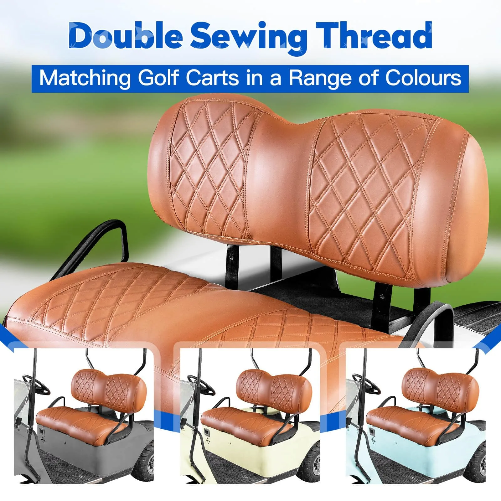 NOKINS E-Z-GO TXT/RXV Front Seat Covers NKSET-3-BN image 3