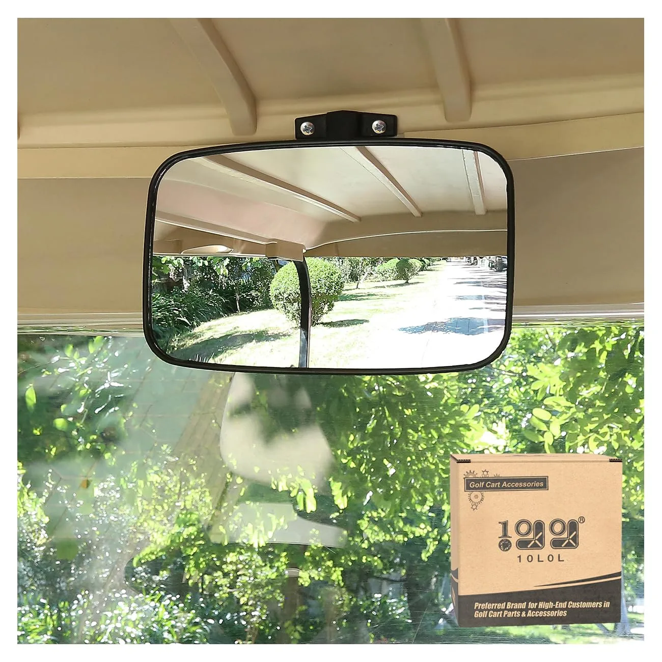 10L0L Universal Golf Cart Convex Rear View Mirror