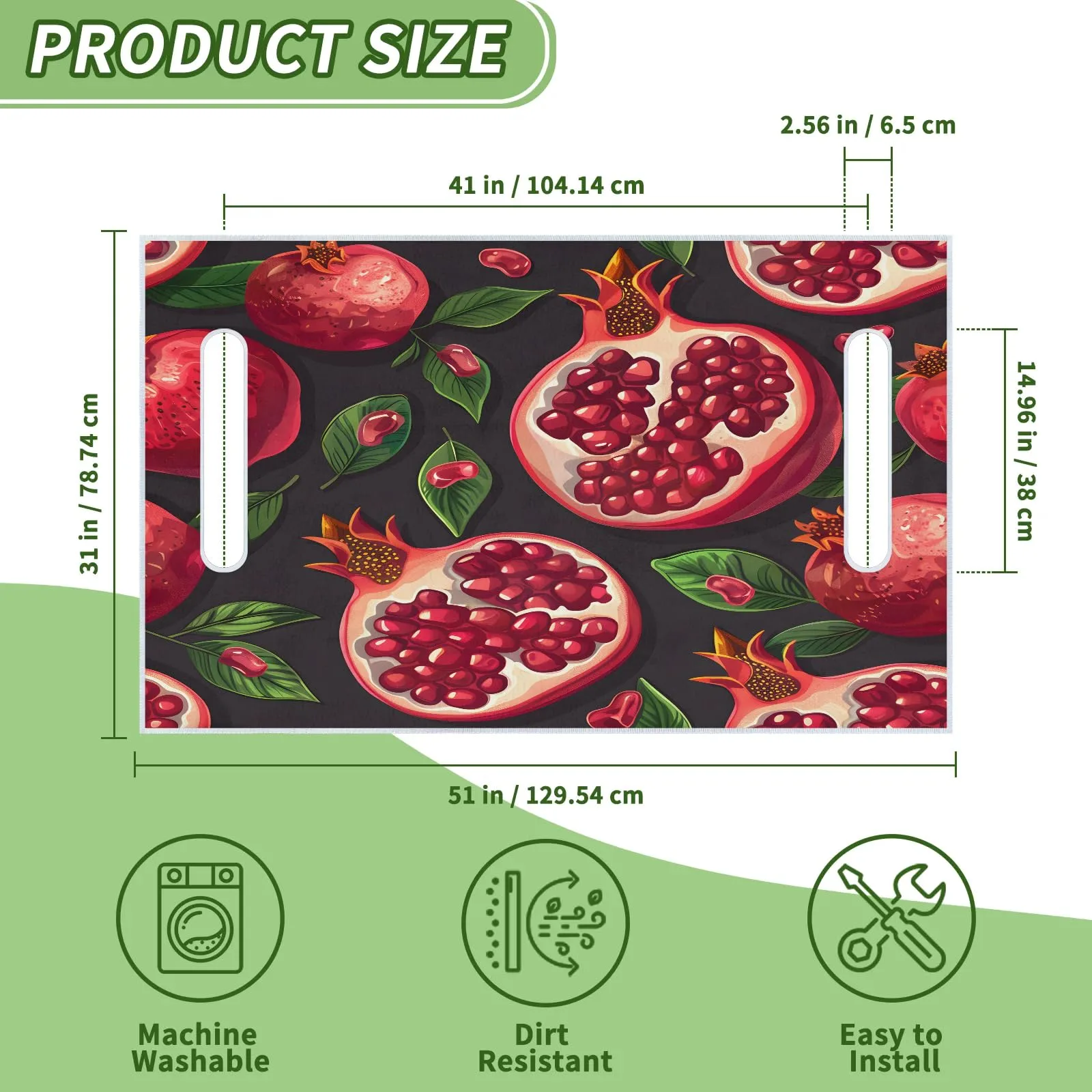Tiveruda Pomegranate Golf Cart Seat Cover for Double Seats image 2