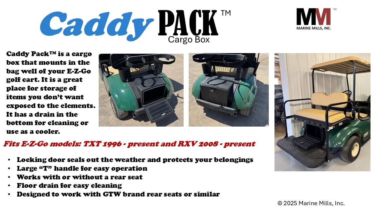Caddy Shift Caddy Pack Cargo Box for E-Z-GO TXT (2014–Present) image 3