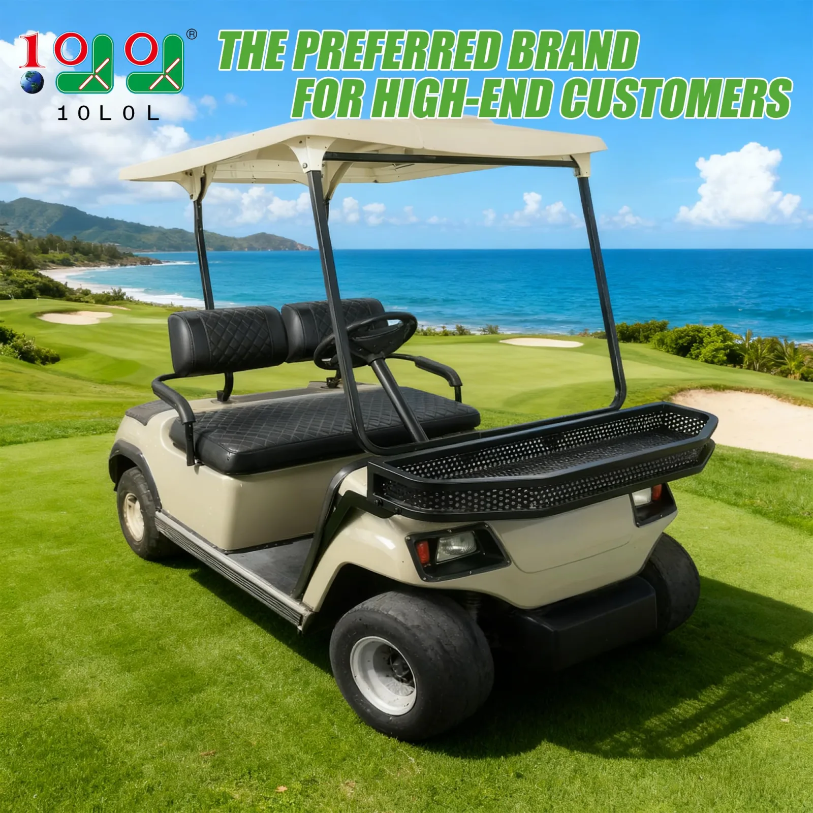 10L0L Front Cargo Basket for EZGO, Club Car, Yamaha image 2
