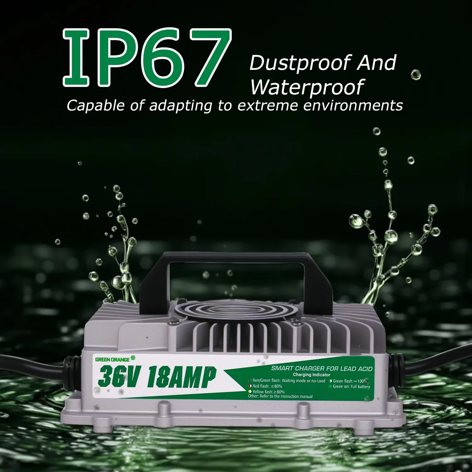 36V Charger for E-Z-GO TXT with 2-Pin D Plug image 3