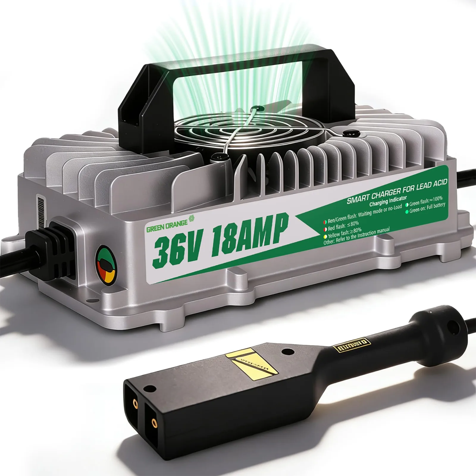 36V Charger for E-Z-GO TXT with 2-Pin D Plug