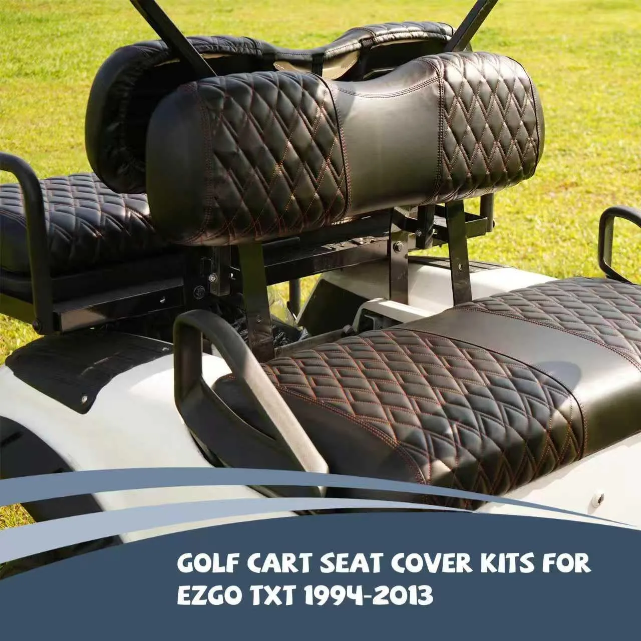 SHUNCHENXIANG Golf Cart Front and Rear Seat Covers image 4