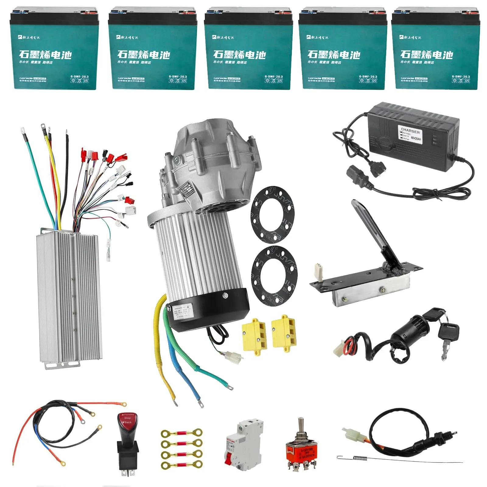 91.SCS 60V 2500W Brushless Golf Cart Motor Kit
