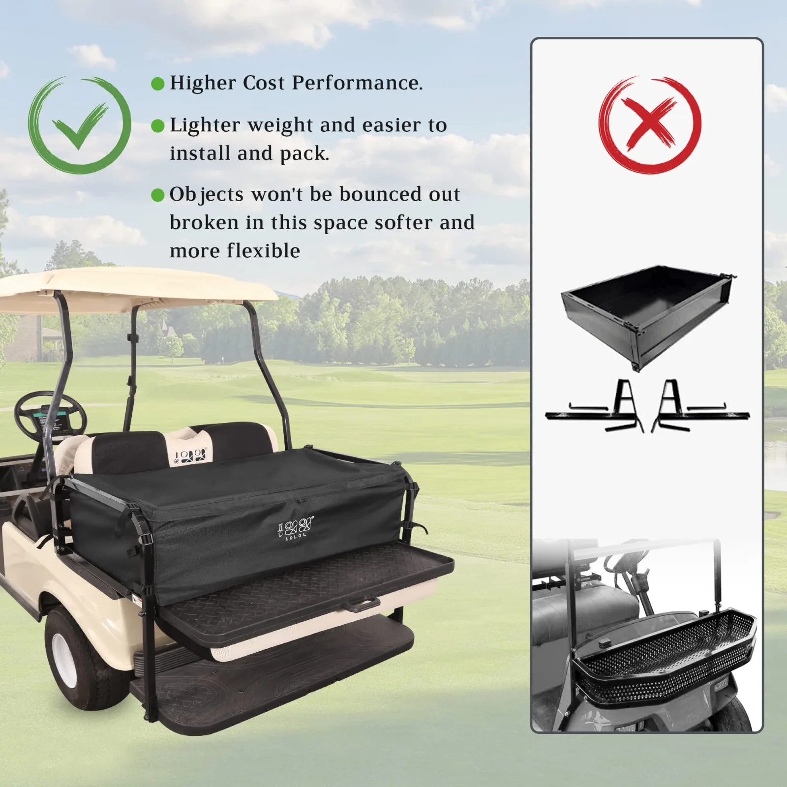 10L0L Golf Cart Storage Bag for 4-Passenger Carts image 3