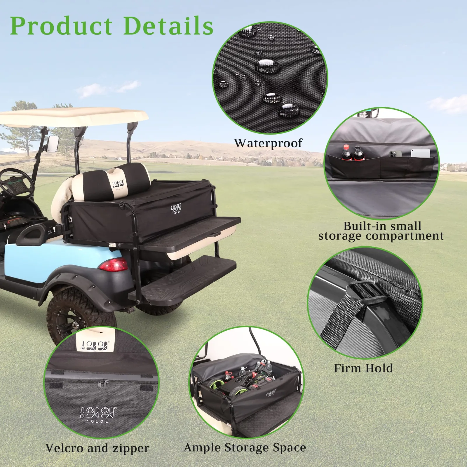 10L0L Golf Cart Storage Bag for 4-Passenger Carts image 4