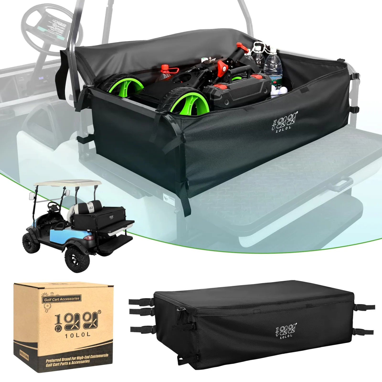10L0L Golf Cart Storage Bag for 4-Passenger Carts