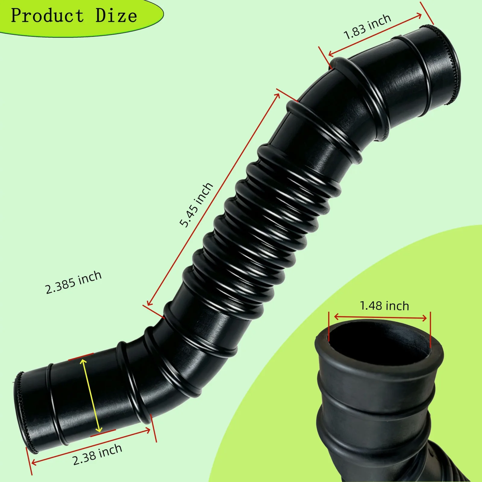 XCLGFT Intake Hose 1018371-01 / 5763 for Club Car DS 1998-2000 image 2