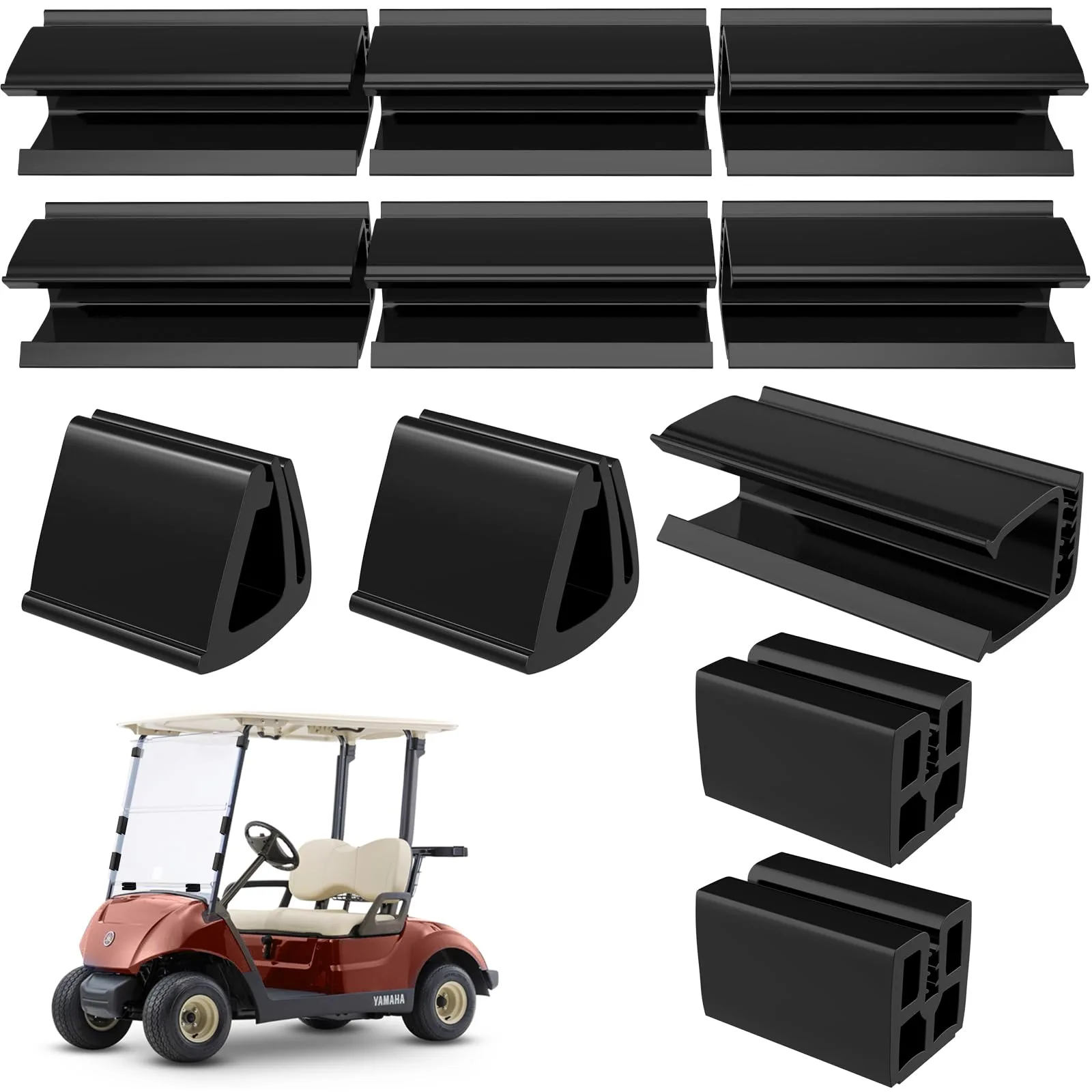 EXOEMTS Golf Cart Windshield Clip Kit for Club Car DS & Yamaha