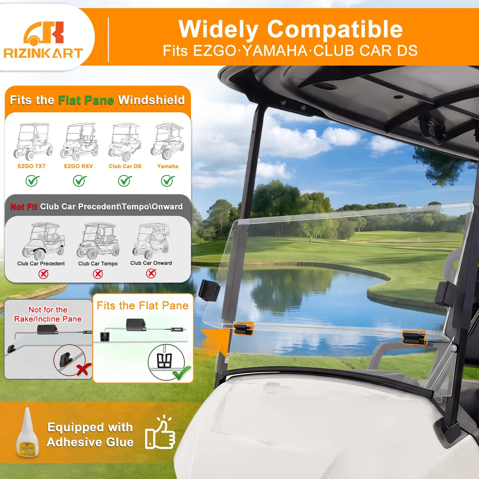 RIZINKART Golf Cart Windshield Bottom Retaining Clips image 2