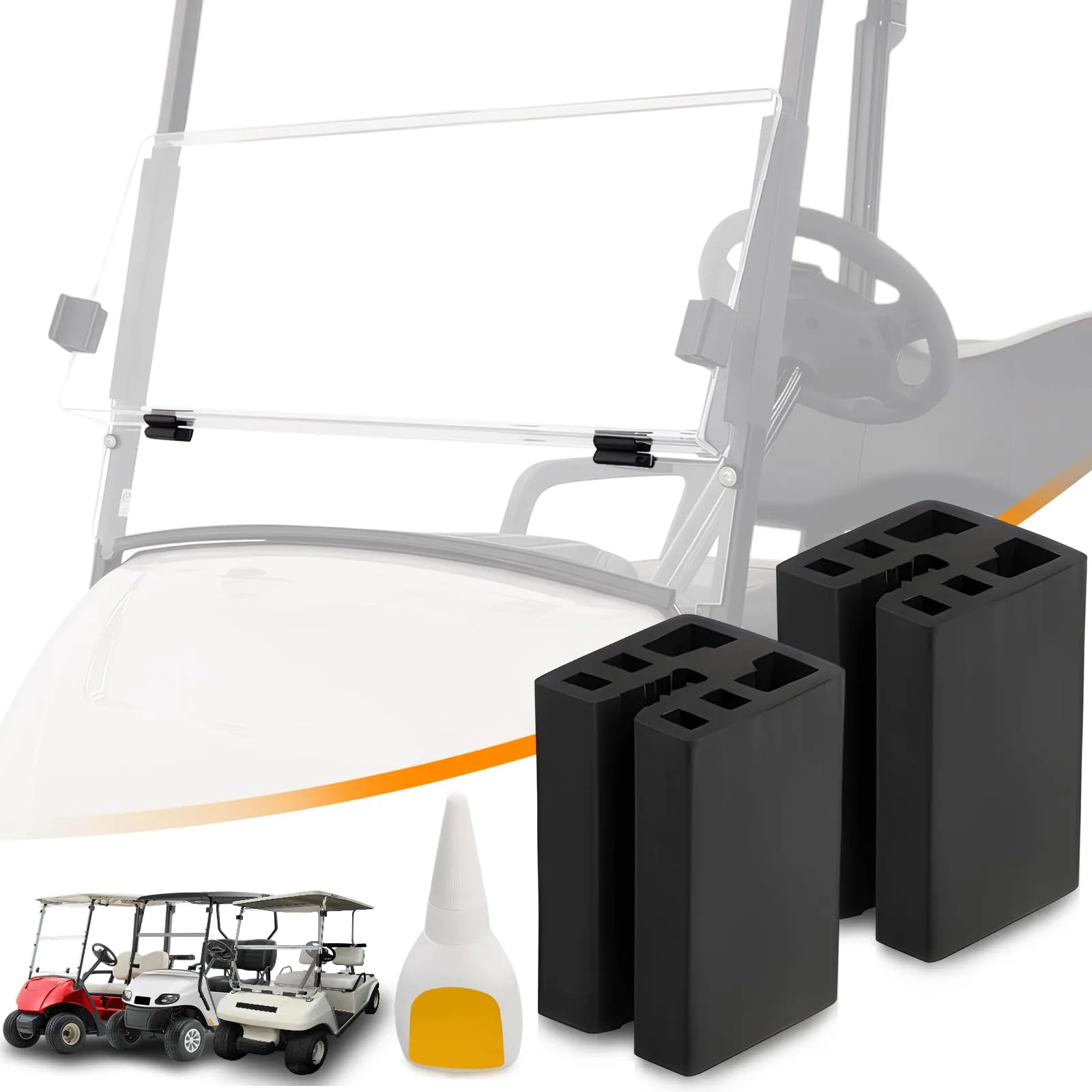 RIZINKART Golf Cart Windshield Bottom Retaining Clips