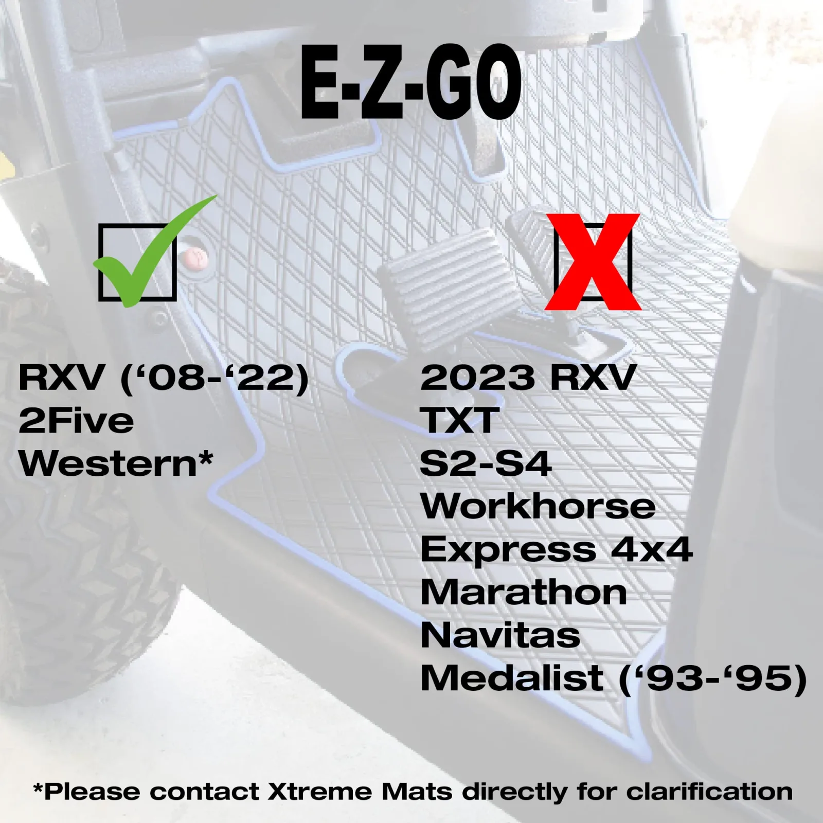 Xtreme GCM10 Floor Mat for E-Z-GO RXV and 2Five image 2