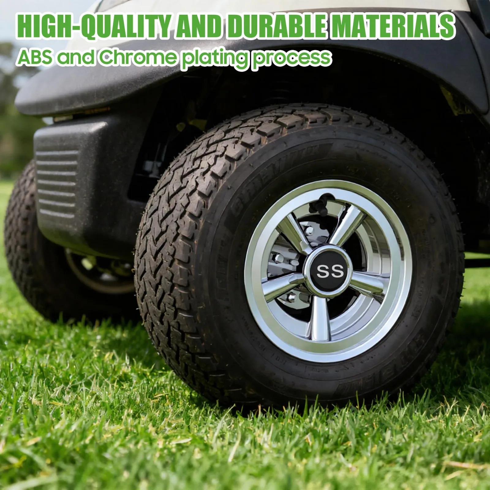 10L0L 8" Chrome Wheel Covers (Set of 4) — 00077-B image 3