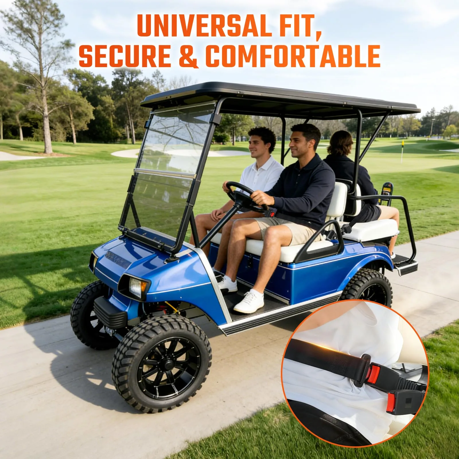 CLUBRALLY Golf Cart Seat Belt and Bracket Kit image 2