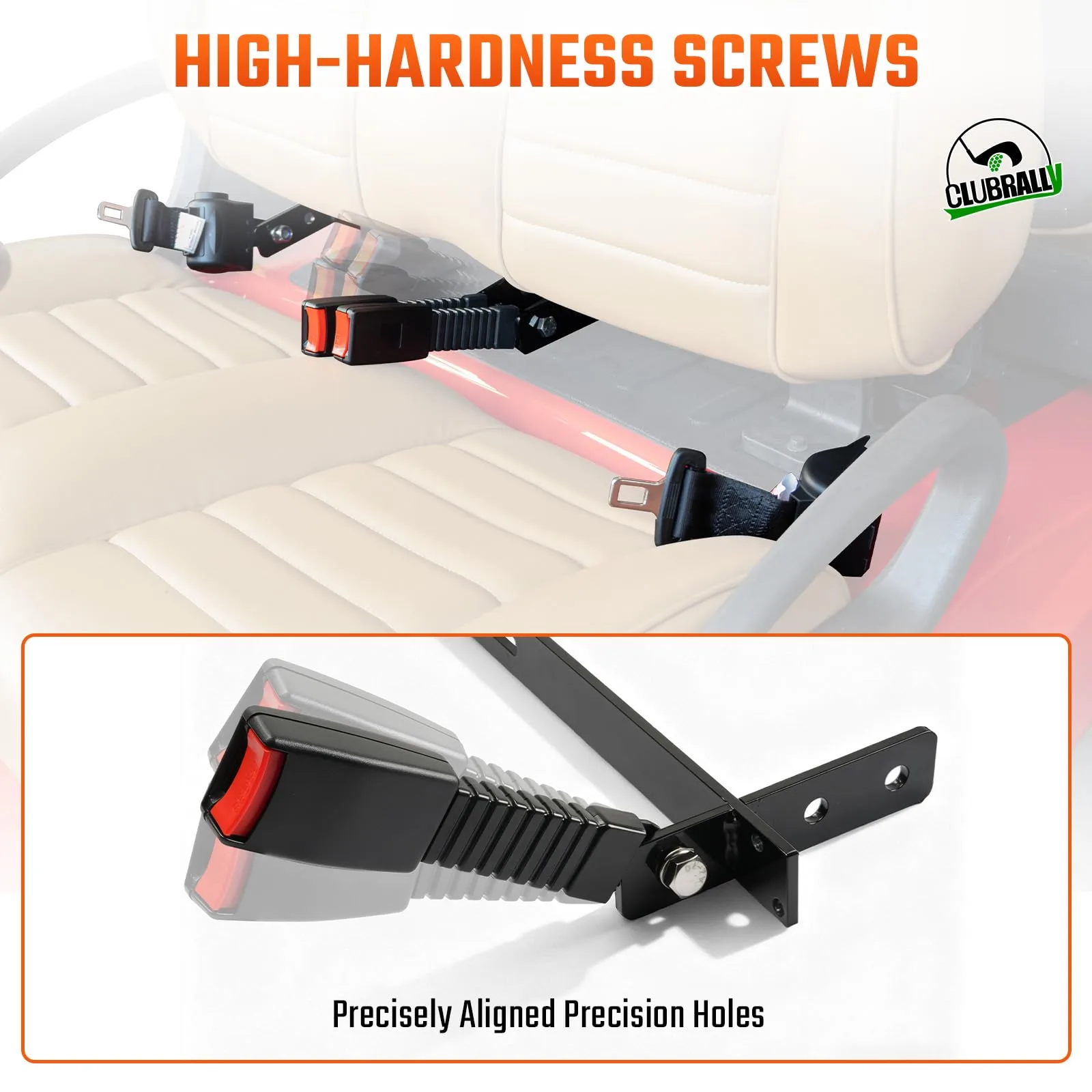 CLUBRALLY Golf Cart Seat Belt and Bracket Kit image 4