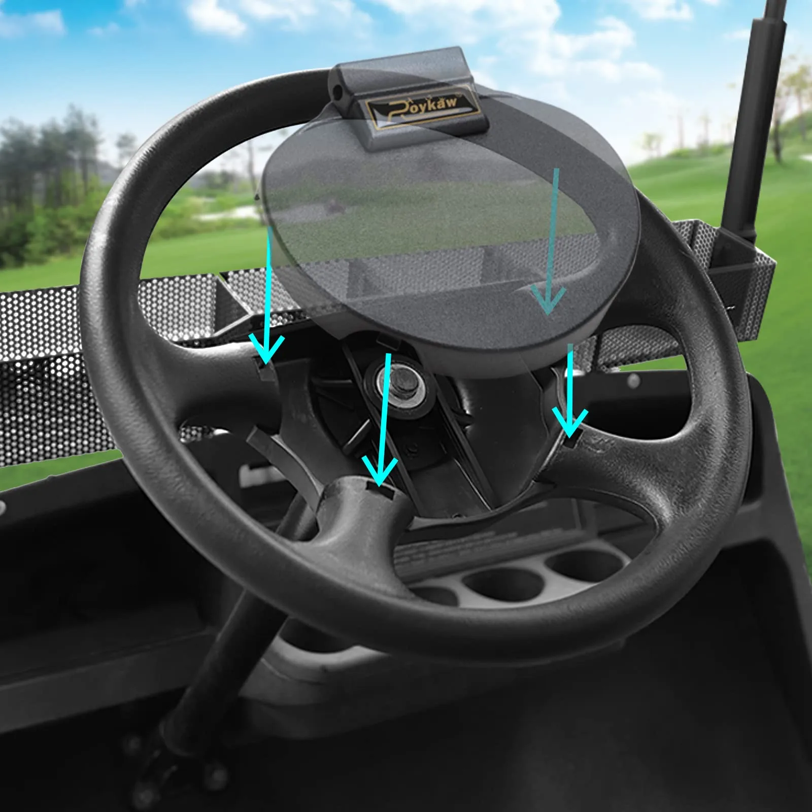 Roykaw Golf Cart Scorecard Holder for E-Z-GO and Cushman image 3