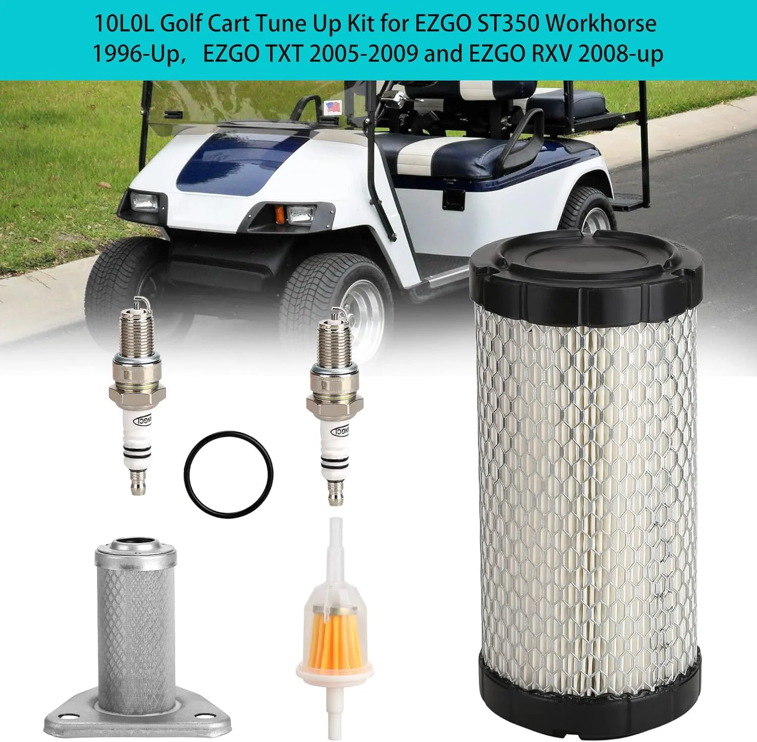 10L0L Tune-Up Kit for E-Z-GO Gas Golf Carts image 3