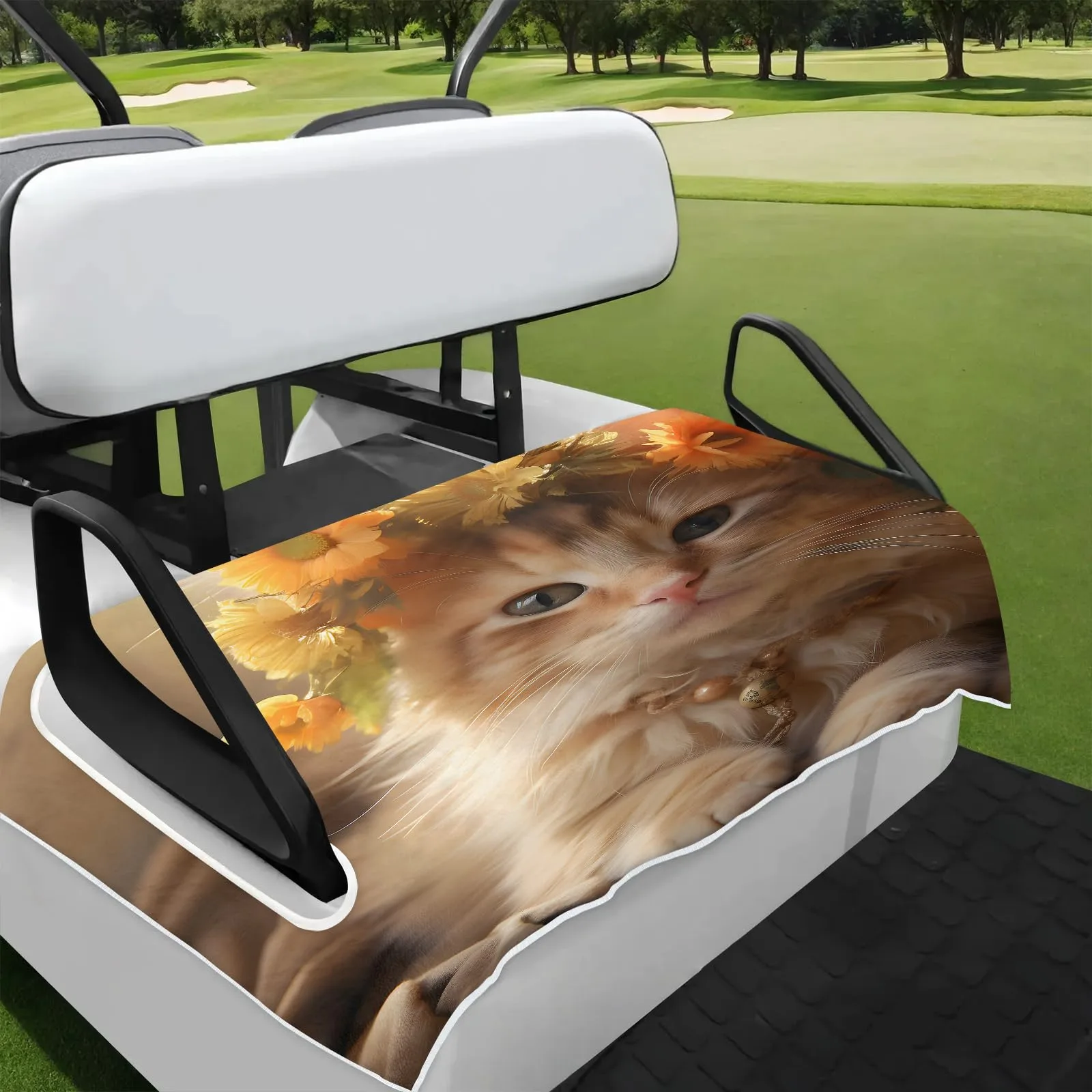 Tiveruda Golf Cart Seat Cover for Double Seats, 51 x 31 in