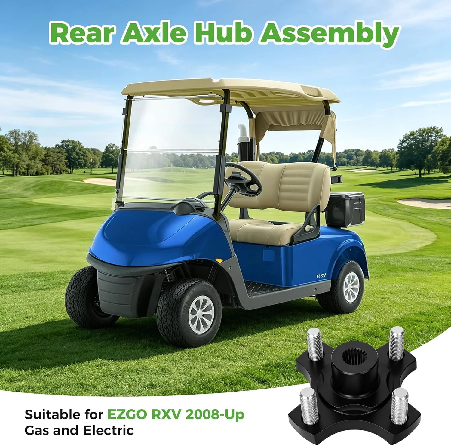 E-Z-GO RXV Rear Axle Hub Assembly 2008-Up image 3