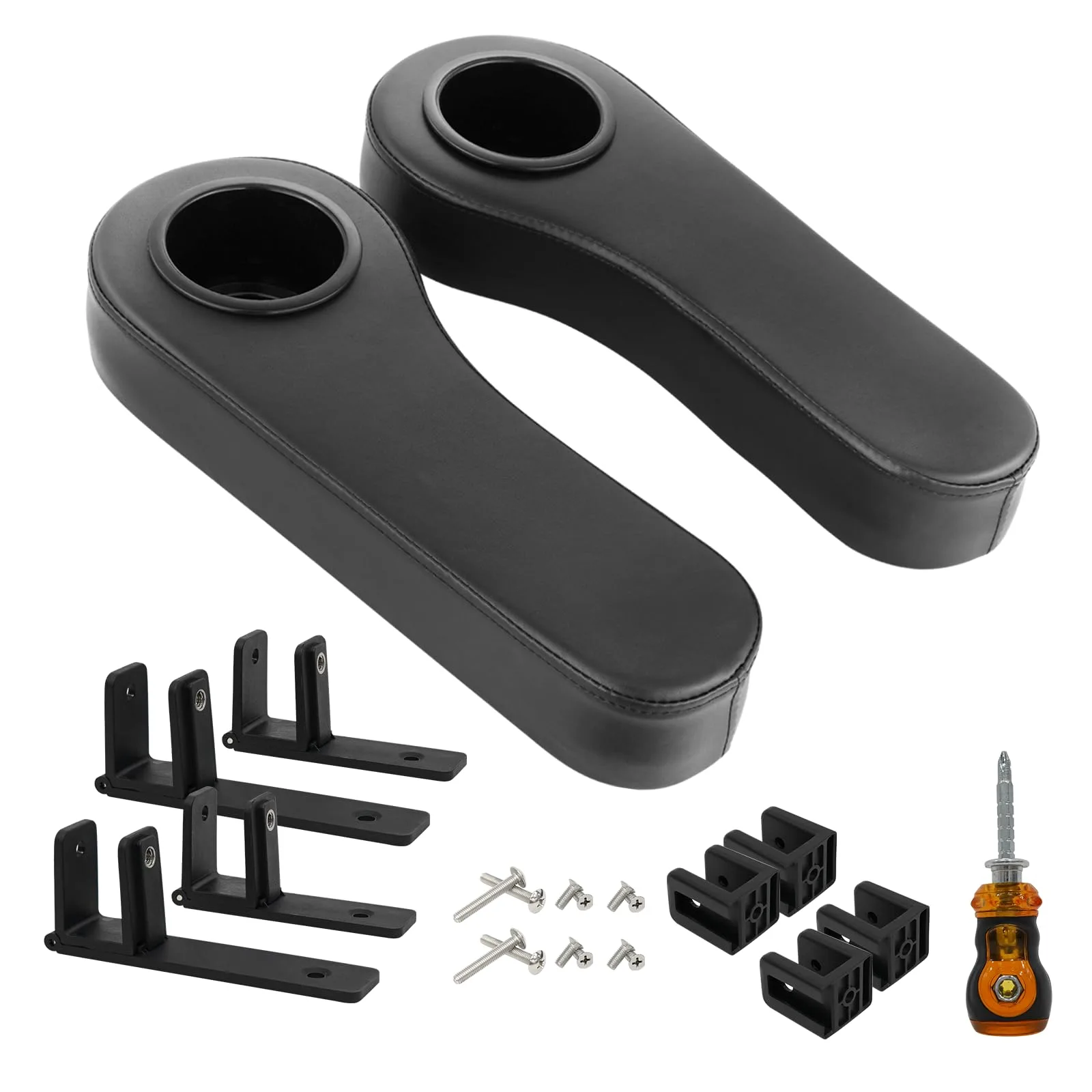 SAMXOMAP Flip Golf Cart Armrests with Cup Holders