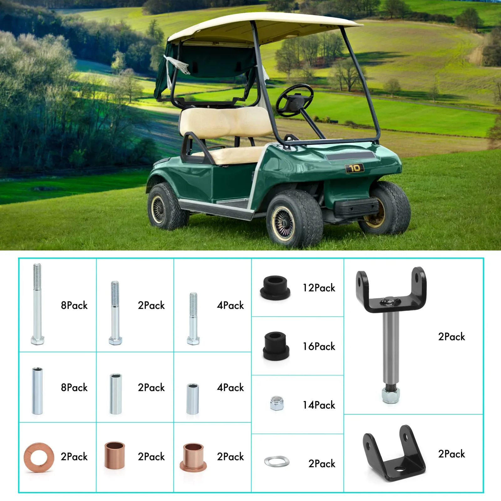 10L0L Front and Rear End Repair Kit for Club Car DS image 3