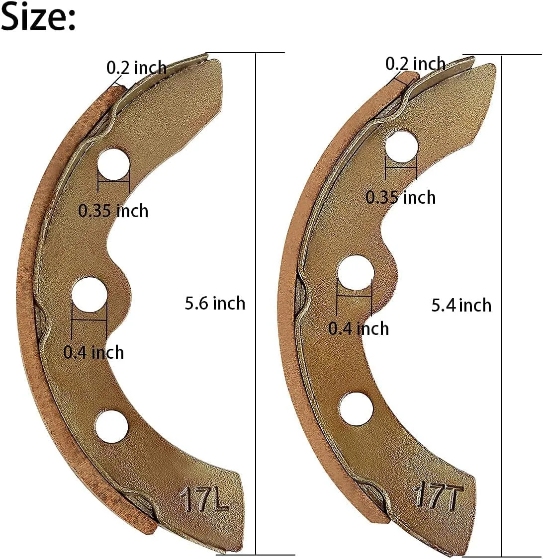 10L0L Golf Cart Brake Shoes for Club Car, E-Z-GO and Yamaha image 3