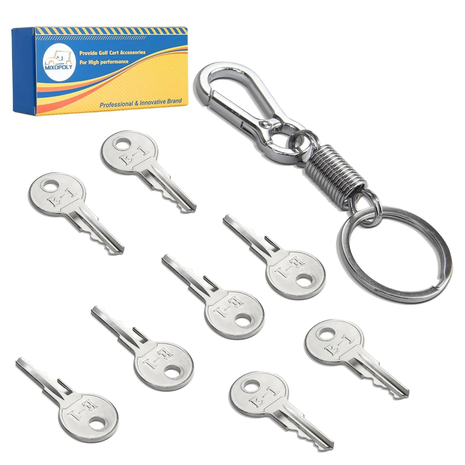 Mixopoly 8-Pack Ignition Keys MN-091A-MG for E-Z-GO (17063-G1)