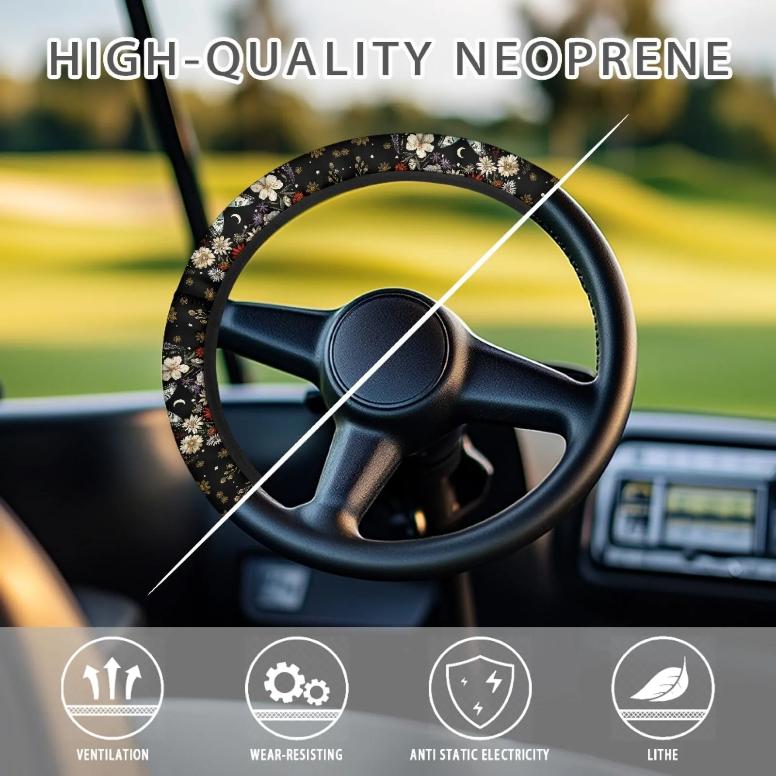 INSTANTARTS Golf Cart Steering Wheel Cover, P-CZC7-1-15 image 4