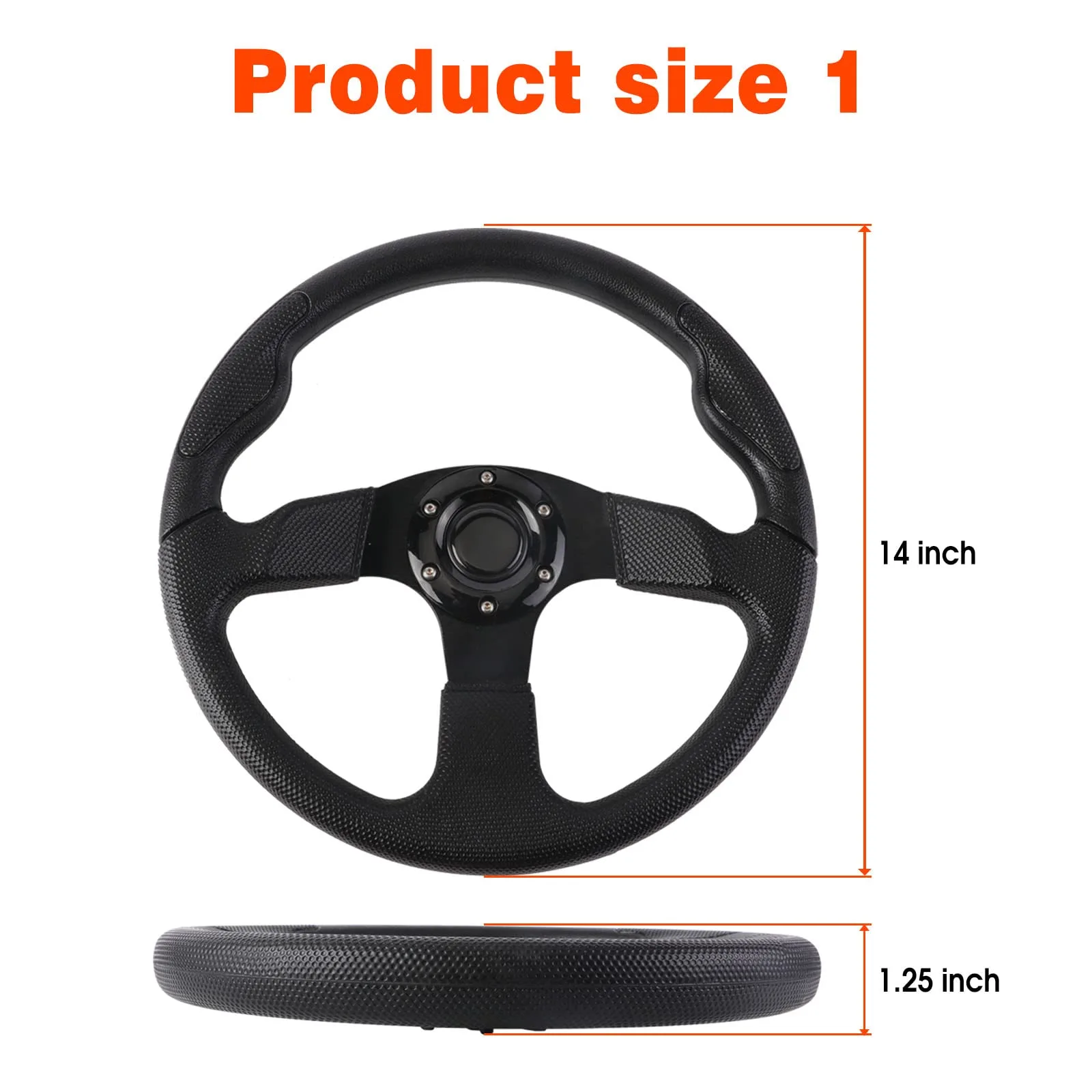 YEHICY 13.8-Inch Golf Cart Steering Wheel 5124-01 image 3