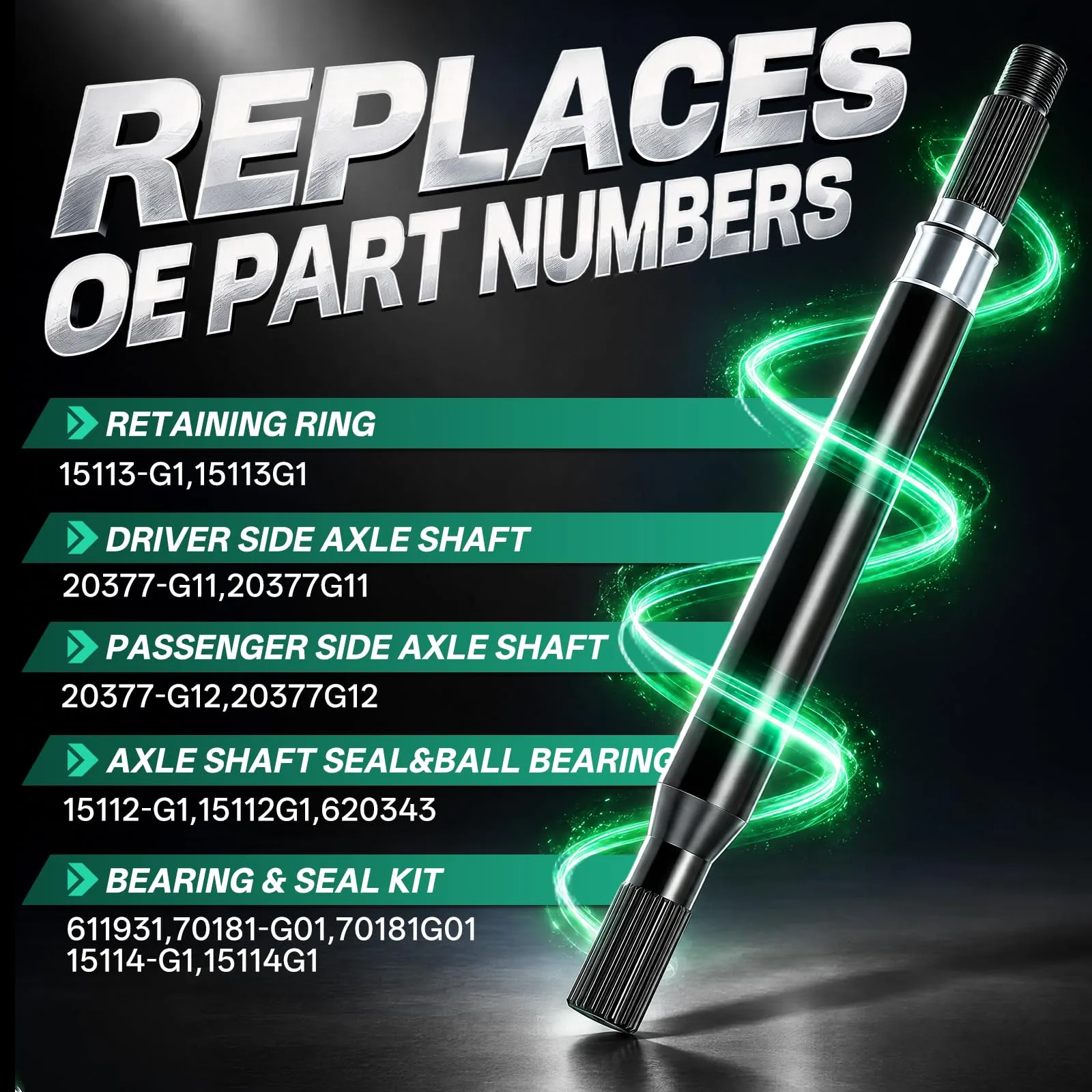 SORGHUM Rear Axle Kit for E-Z-GO TXT Medalist Electric image 3