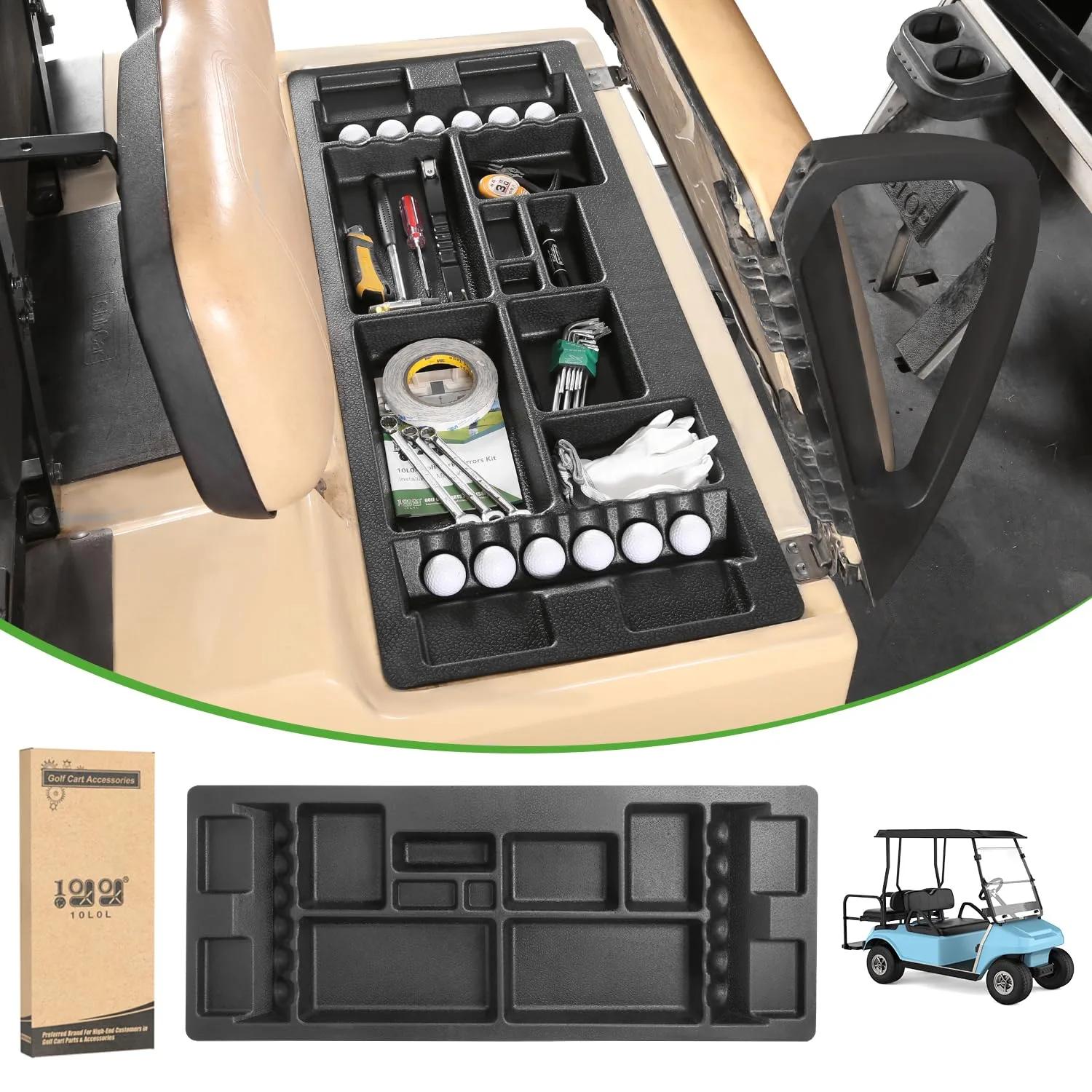 10L0L Under-Seat Storage Tray for Club Car DS 1982-2000