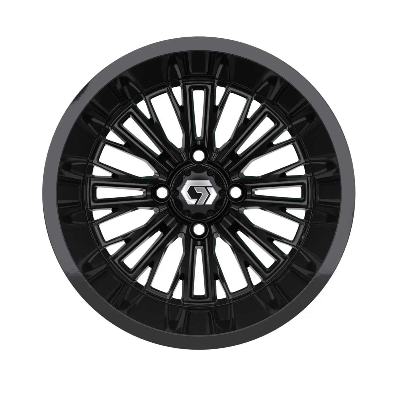 GTW Viper 15-Inch Gloss Black Golf Cart Wheel image 2
