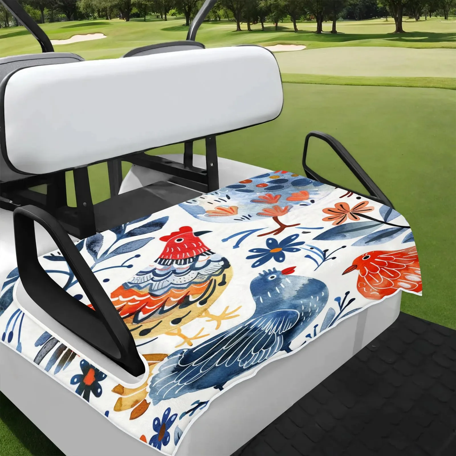 Tiveruda Golf Cart Seat Cover for Double Seats, 51 x 31 in