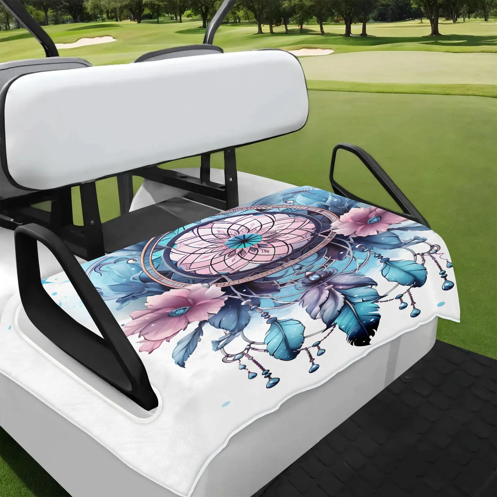 Tiveruda Golf Cart Seat Cover for Double Seats, 51 x 31 in