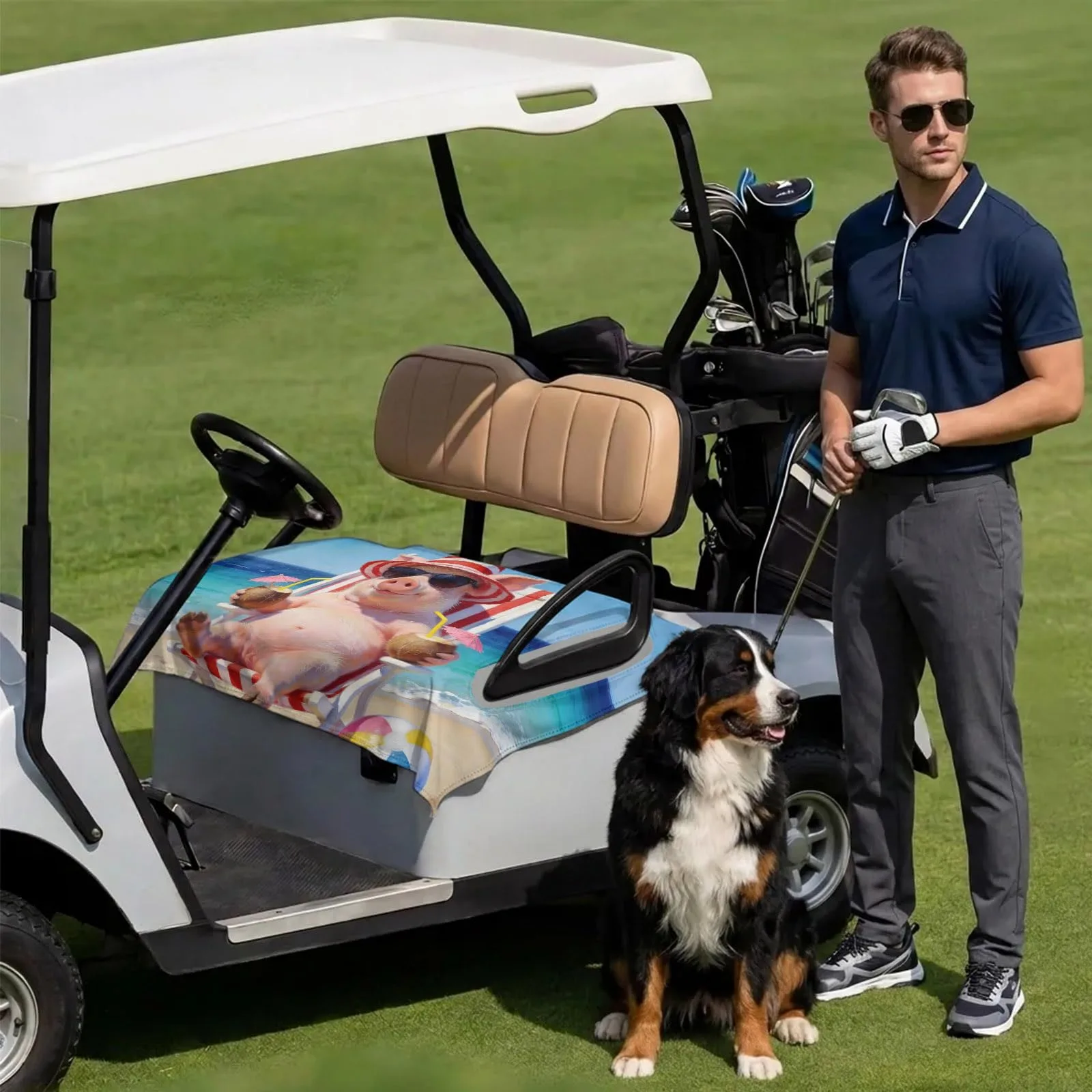 DecorLovee Golf Cart Seat Cover Towel, 51 x 31 Inch image 3
