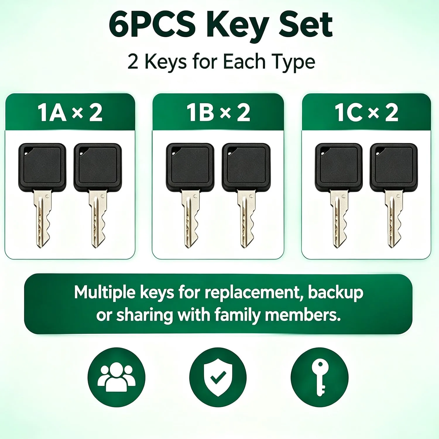 Zarxparts Club Car Golf Cart Key Set 101974701 image 4
