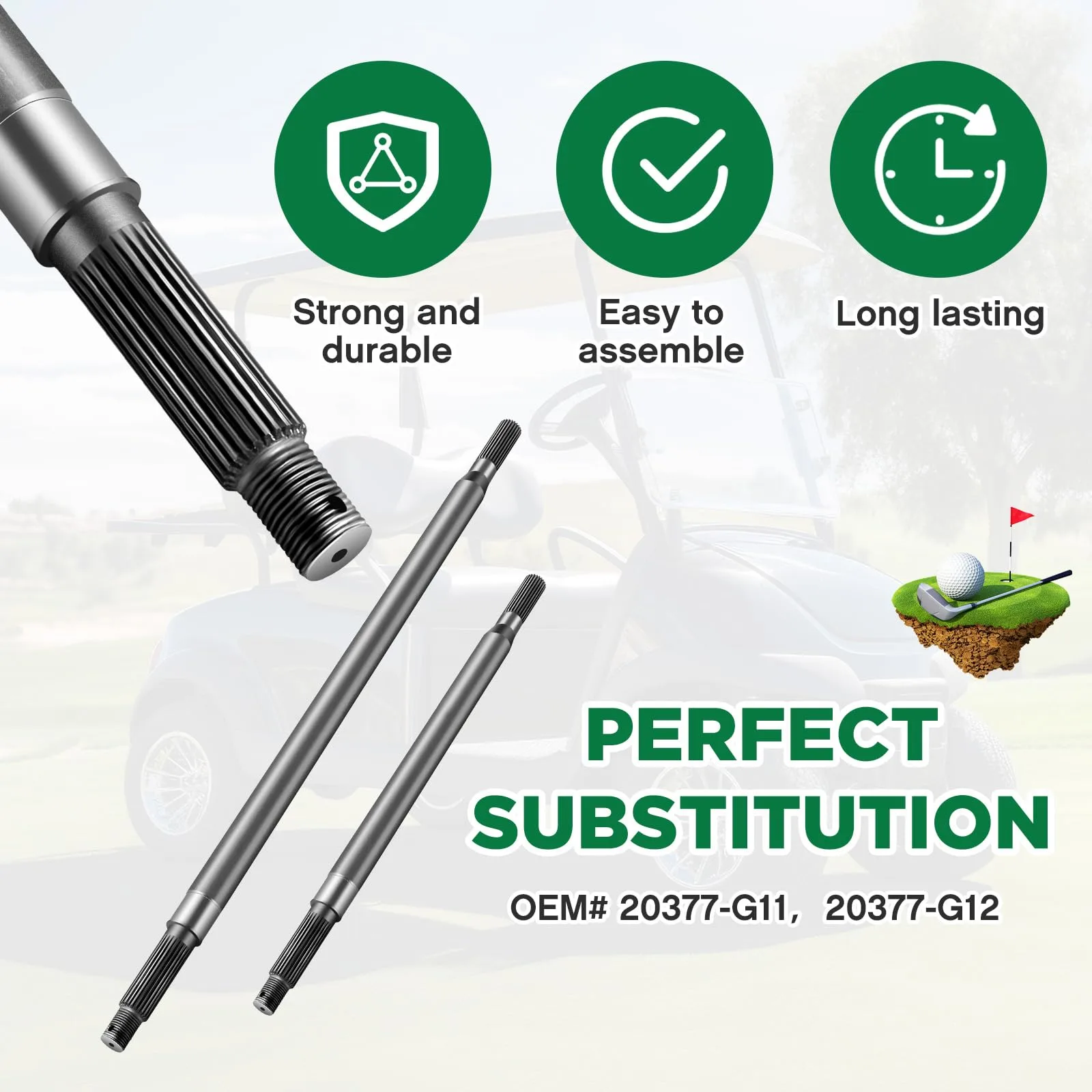 Zonon Rear Axle Shaft Kit for E-Z-GO TXT Medalist image 4