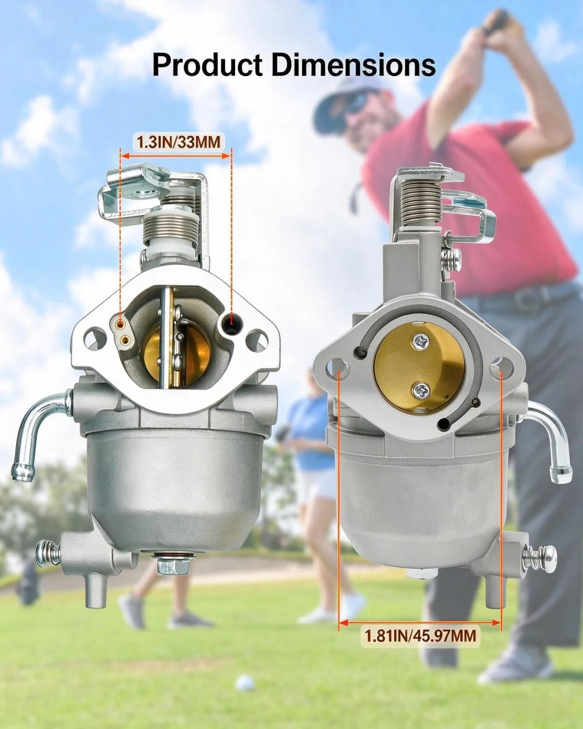 QAGGUM Carburetor Kit for E-Z-GO Golf Carts 607954 image 3