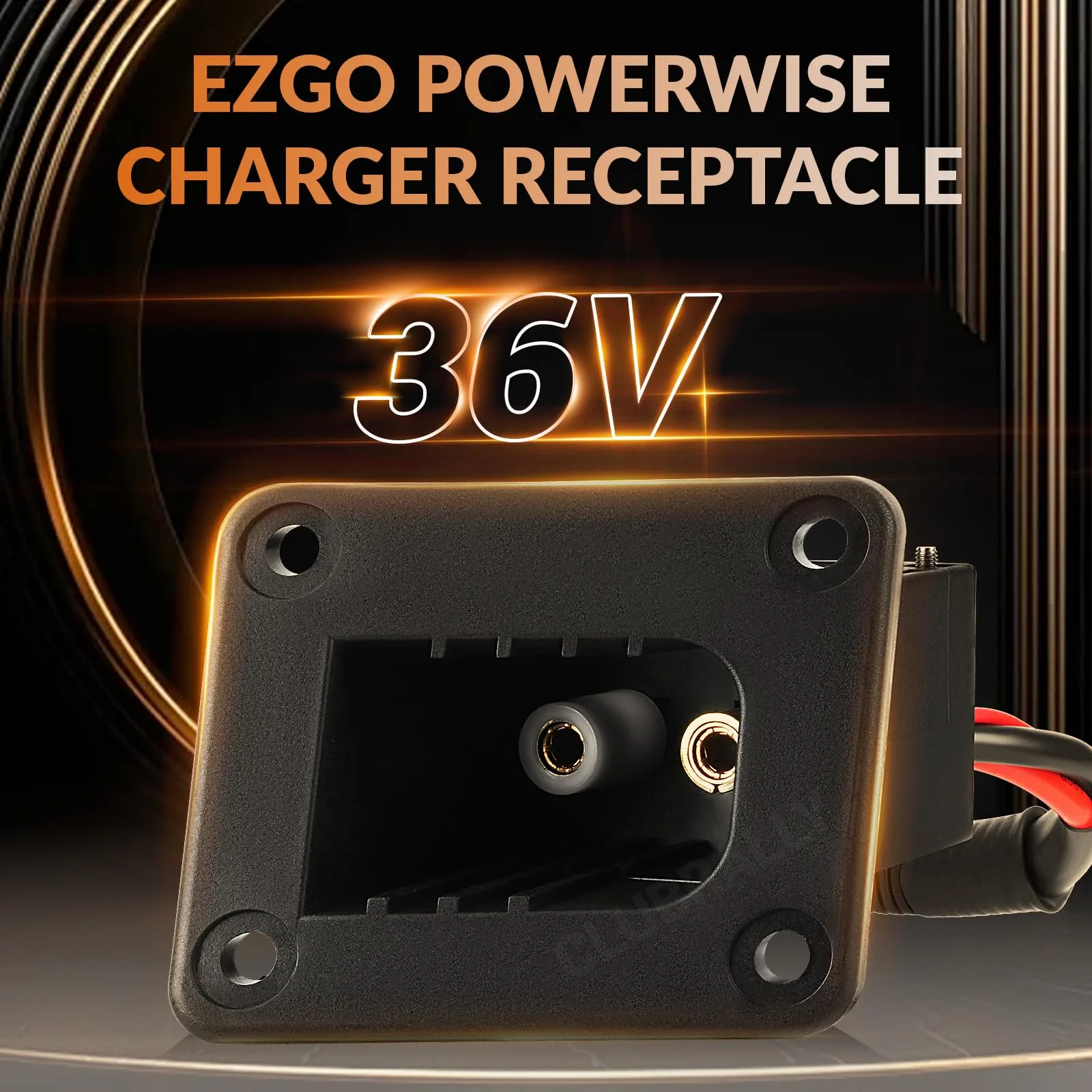 CLUBRALLY 36V E-Z-GO Charger Receptacle 73063-G01 image 3