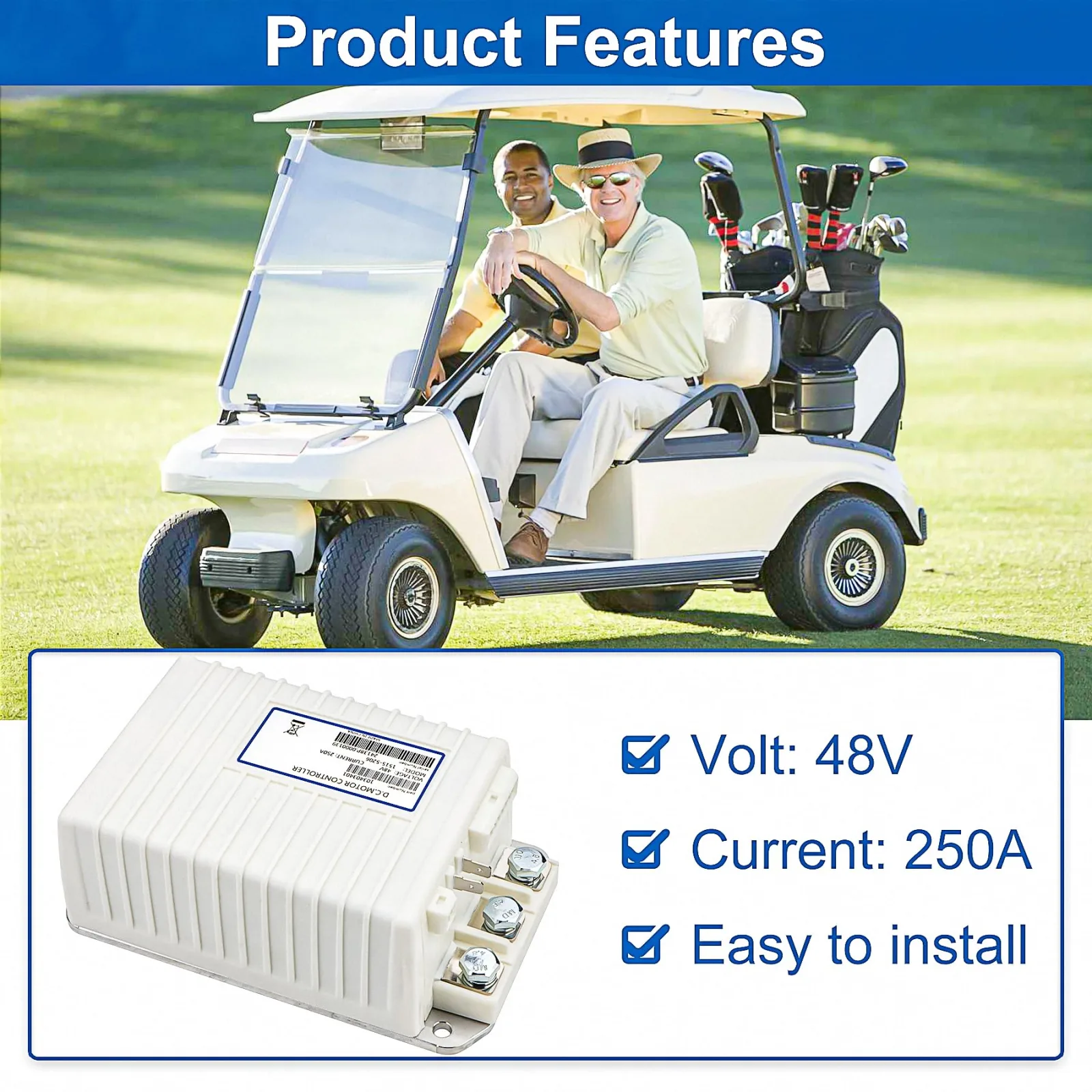 Cotether 48V 250A Controller for Club Car Precedent image 2